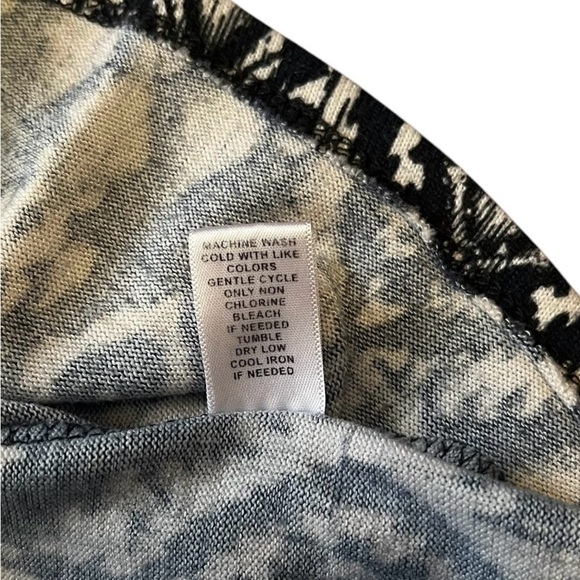 Cato casual tight knit cardigan top M white black geometrical pattern round neck - Picture 11 of 11